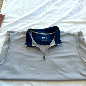 Oxford Men’s 1/4 zip vest. Gray. New no tags. Athletic fabric.